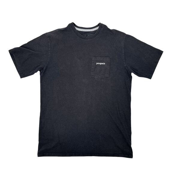 Patagonia Men's T-Shirt Small Responsibili-Tee Pocket Black Short Sleeve - Picture 2 of 5